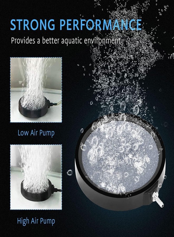 VAYINATO® 3 Inch Round Black Disc Airstone with 2 Meter Air Tube (Air Pump Not Included), Aquarium Disc Bubble Diffuser for Aquarium Fish Tank Hydroponics Pump Ceramic Airstones Air Pump - Image 5